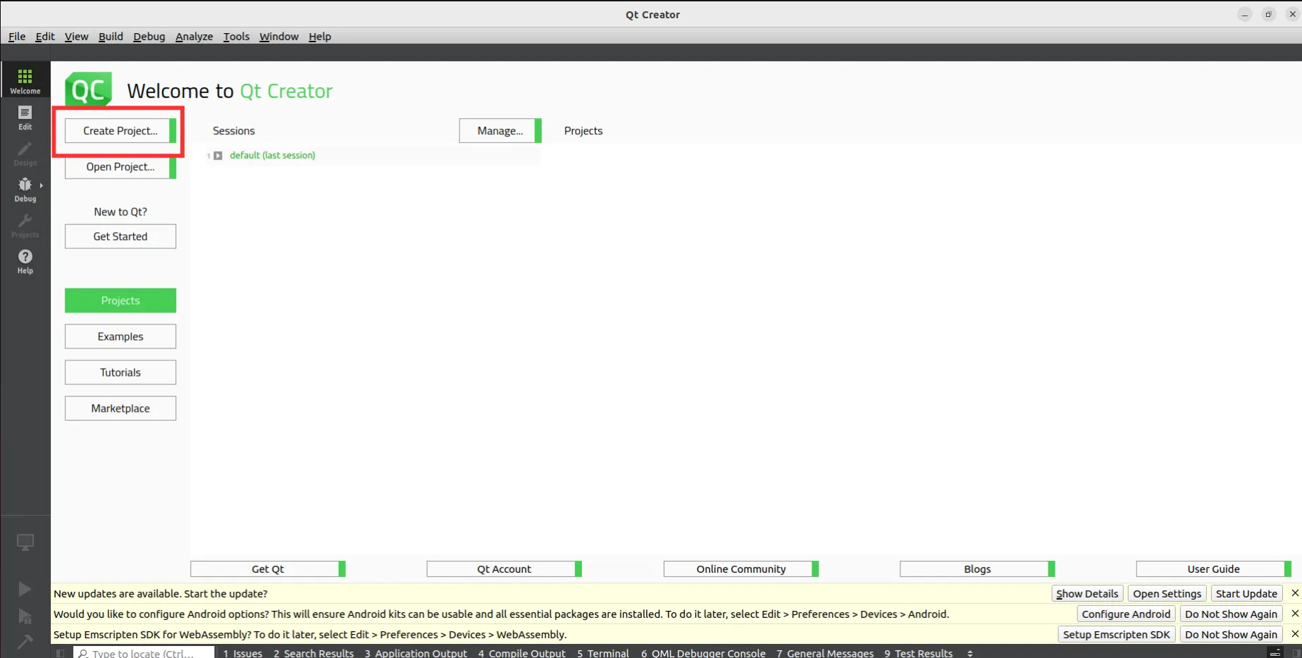 Creating Project Step 1